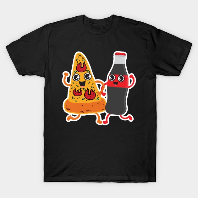 Pizza & Coke T-Shirt by Plushism